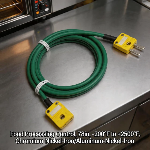 Alt view image 6 of 7 - Type K Thermocouple Extension Cables 78-inch Length 2-Pack