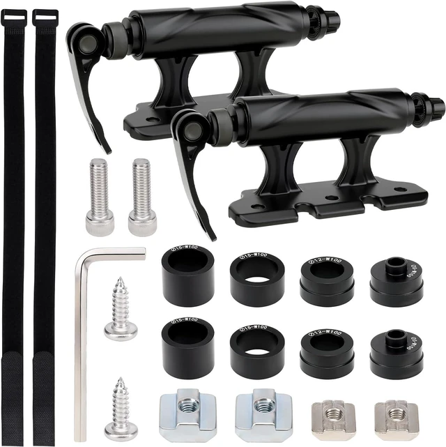Main image of 2PCS Bike Fork Mount Block, Alloy Quick Release Thru Axle