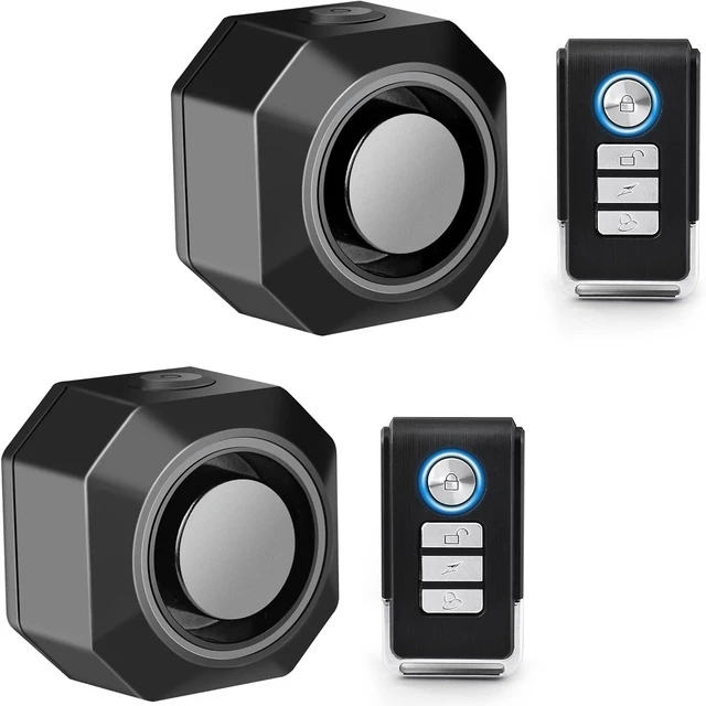 Main image of 110dB Bike Alarm with Seatpost Bracket, USB-C Recharge with Remote