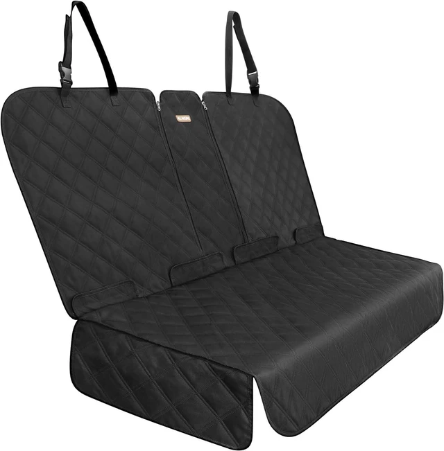 Main image of Back Seat Cover for Large SUVs Rear Split Bench - Heavy-Duty 900D Waterproof Non-Slip Car Seat Protector for Messy Kids & Drooling Dogs, Easy Clean(Black)