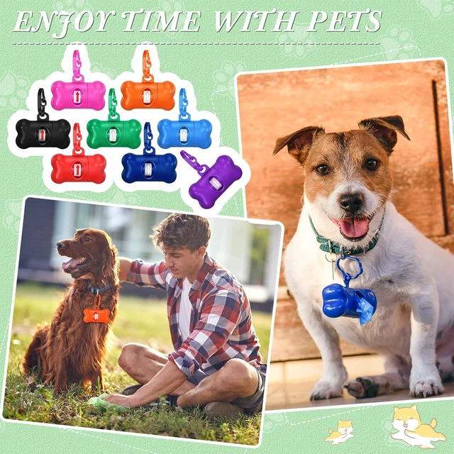 Alt view image 6 of 6 - 80 Pcs Dog Poop Bag Dispenser with Dog Waste Bags, Bone Shape