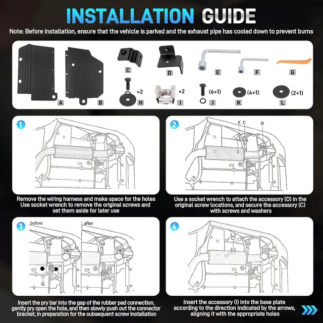 Alt view image 7 of 7 - Underbody Cavity Shield Cover Compatible with 2022-2025 Ford Maverick