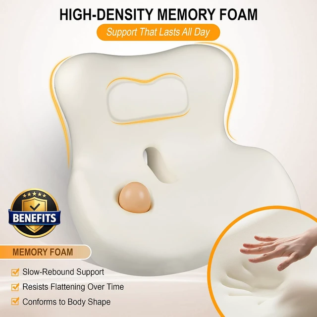 Alt view image 4 of 7 - Car Seat Cushion with Lumbar Support Pillow, Car Back Support