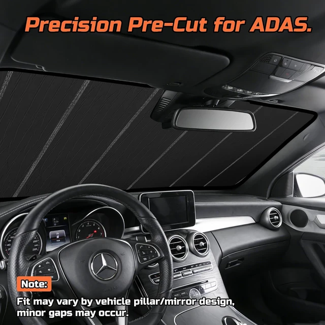 Alt view image 3 of 7 - 2020-2024 Explorer Windshield Sun Shade Compatible for 2020-2024 Ford Explorer Silver Reflective Foldable Front Sun Visor Sunshade Protector with Storage Bag Keep Interior Cool