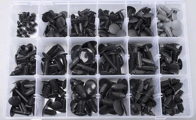 Alt view image 5 of 5 - 180pcs Single Head Xmas Tree Retainer Clip Assortment Automotive Push Pin Rivets Kit