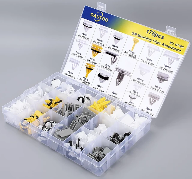 Alt view image 4 of 4 - 178pcs Body Side & Exterior Trim Rocker Molding Clips Assortment for GM Buick Cadillac Chevy GMC