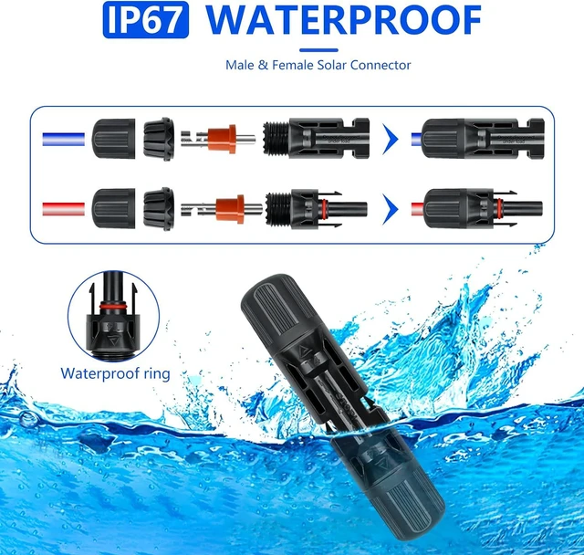 Alt view image 2 of 7 - Solar Panel Connector, 60PCS Solar Crimper Tool Kit for Connecting