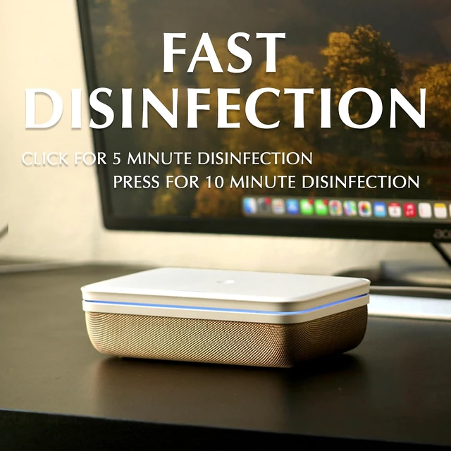 Alt view image 4 of 7 - UV Phone Sanitizer Box Modern UV Sanitizer for Smartphones and More