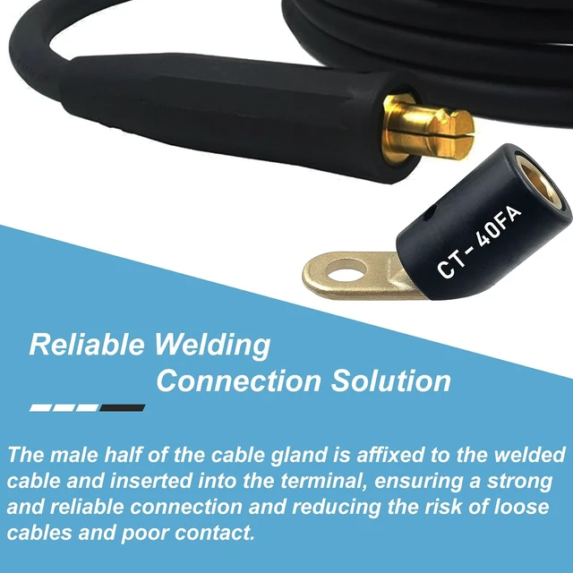 Alt view image 7 of 7 - 4PC CT-40FA Welding Terminal Connector, Welding Lug Connectors Adapter