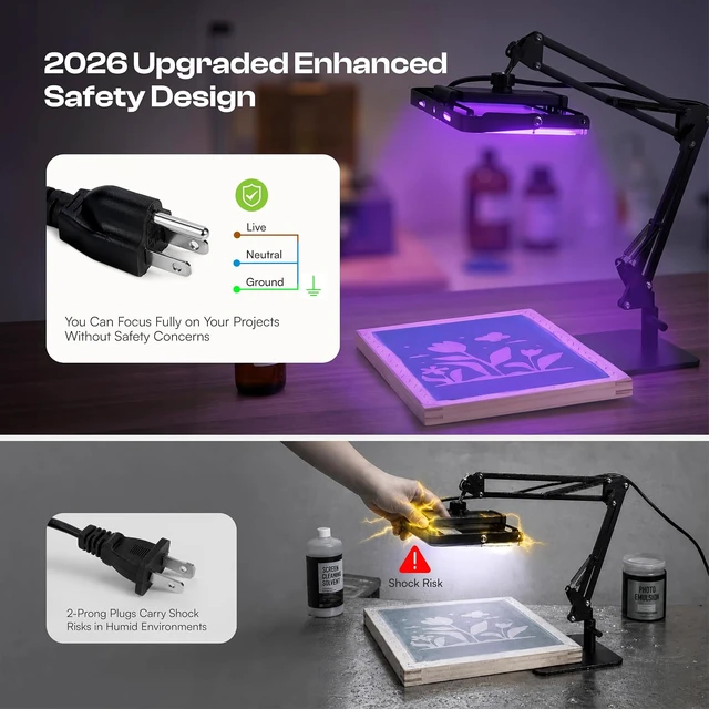 Alt view image 3 of 7 - 96 LEDs UV Light 395nm for Screen Printing, Leakage-Proof Safety