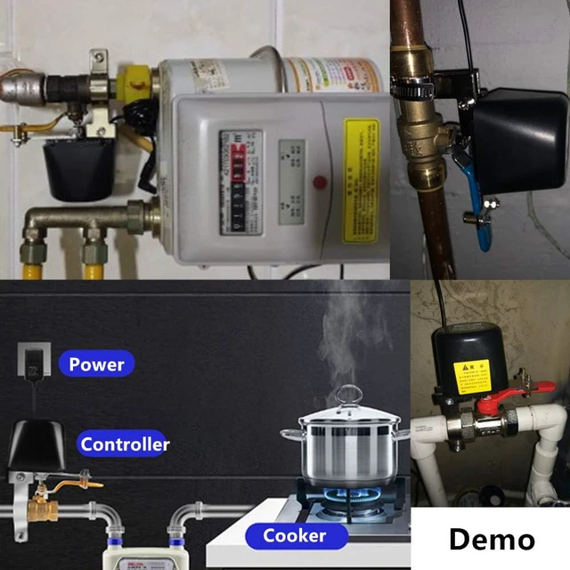 Alt view image 6 of 7 - Motorized Smart Valve Actuator (Valve Sold Separately) WiFi & Bluetooth Electric Water Shutoff Controller Robot Automatically, Tuya Smart & Smart Life App Control, Work with Alexa, No Hub Required