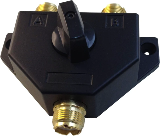 Main image of TW-102 2 Position Coaxial Switch for 144/440MHz HAM CB or HF/VHF/UHF Radio UHF Female (SO-239) Connector Plated Golden