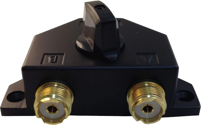 Alt view image 2 of 3 - TW-102 2 Position Coaxial Switch for 144/440MHz HAM CB or HF/VHF/UHF Radio UHF Female (SO-239) Connector Plated Golden