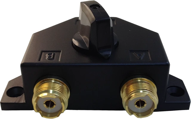 Alt view image 3 of 3 - TW-102 2 Position Coaxial Switch for 144/440MHz HAM CB or HF/VHF/UHF Radio UHF Female (SO-239) Connector Plated Golden