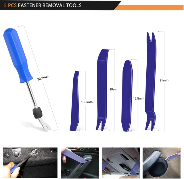 Alt view image 4 of 7 - 1315 PCS Retainer Clips Interior Accessories, 56 Popular Sizes Bumper Trim Body Clips with Fasteners Remover & 10 Pcs Reusable Cable Ties for Toyota, Nissan, Ford, BMW, Chevy, Honda, Subaru