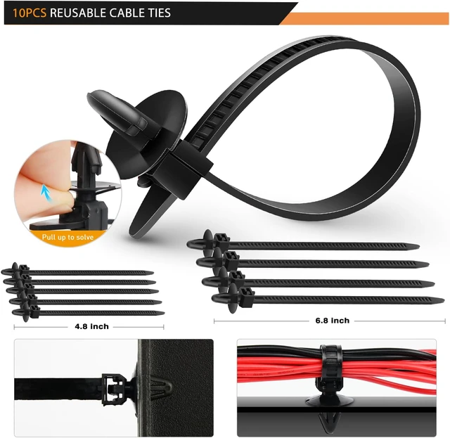 Alt view image 5 of 7 - 1315 PCS Retainer Clips Interior Accessories, 56 Popular Sizes Bumper Trim Body Clips with Fasteners Remover & 10 Pcs Reusable Cable Ties for Toyota, Nissan, Ford, BMW, Chevy, Honda, Subaru