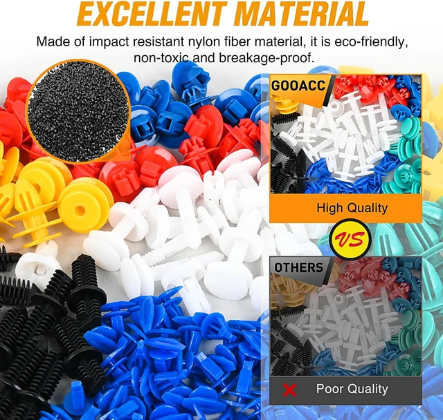 Alt view image 6 of 7 - 1315 PCS Retainer Clips Interior Accessories, 56 Popular Sizes Bumper Trim Body Clips with Fasteners Remover & 10 Pcs Reusable Cable Ties for Toyota, Nissan, Ford, BMW, Chevy, Honda, Subaru