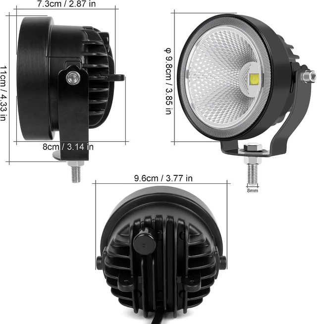 Alt view image 2 of 7 - 4 Inch Led Pod Lights, 60W 6000LM LED Off Road Lights, White