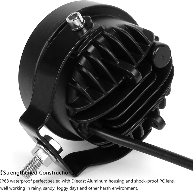 Alt view image 3 of 7 - 4 Inch Led Pod Lights, 60W 6000LM LED Off Road Lights, White