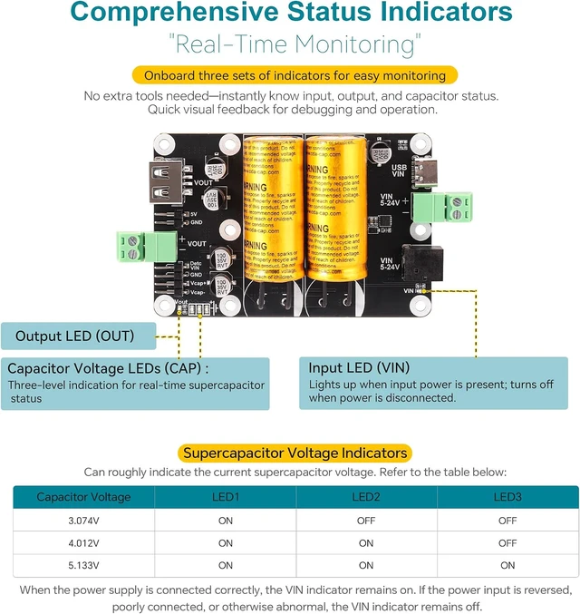 Alt view image 5 of 7 - SCap UPS Board Supercapacitor UPS Module for Raspberry Pi