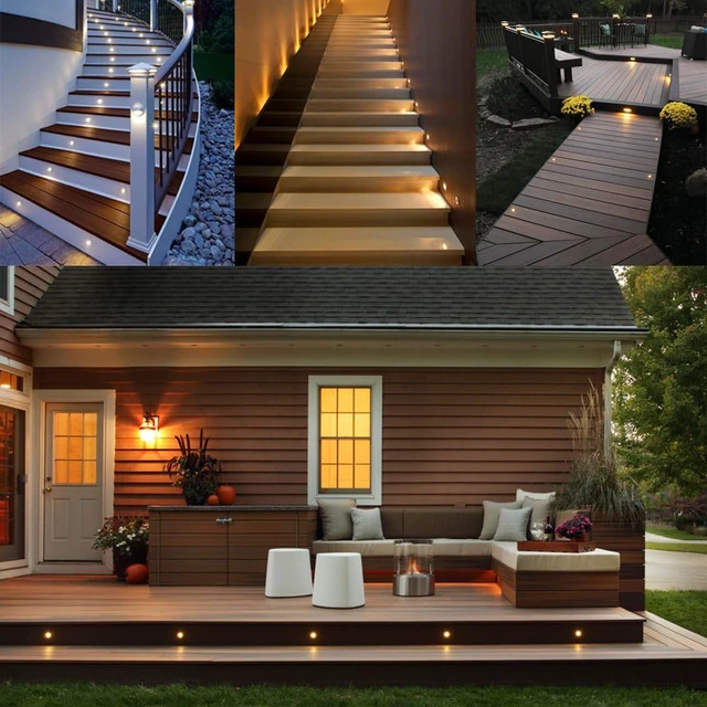 Alt view image 4 of 7 - LED Deck Lights Kit 12V Low Voltage Waterproof IP67 Warm White Recessed Deck Lighting In Ground Light for Step Stair Garden Patio Wood Floor Outdoor Landscape Accent Lights Fixtures(Pack of 10)