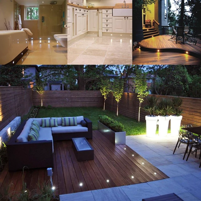 Alt view image 5 of 7 - LED Deck Lights Kit 12V Low Voltage Waterproof IP67 Warm White Recessed Deck Lighting In Ground Light for Step Stair Garden Patio Wood Floor Outdoor Landscape Accent Lights Fixtures(Pack of 10)