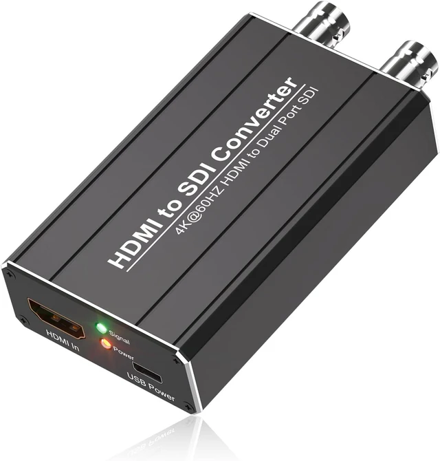 Main image of HDMI to SDI converter, Dual SDI Output Adapter Support HDMI 4K/60Hz Input, Auto Format Detection Extender for Camera Home Theater