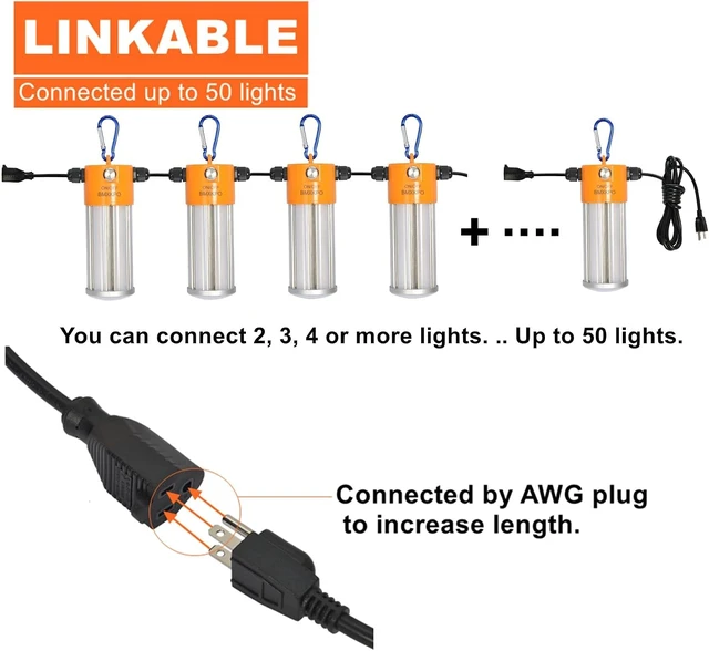 Alt view image 4 of 6 - LED Temporary Work Construction String Light, 30W,5000K