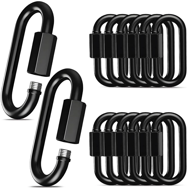Main image of 50PCS 3IN(M8) Black Galvanized Steel Quick Link Locking Connector