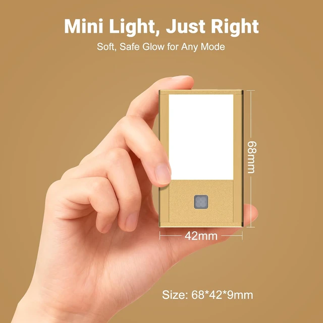 Alt view image 4 of 6 - Rechargeable Motion Sensor Night Light, 4-Pack Gold, 3000K
