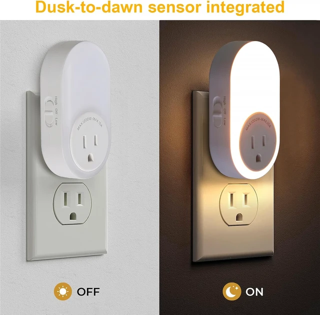 Alt view image 3 of 7 - Night Lights Plug Into Wall with Power Outlet, CCT 2200K/4000K