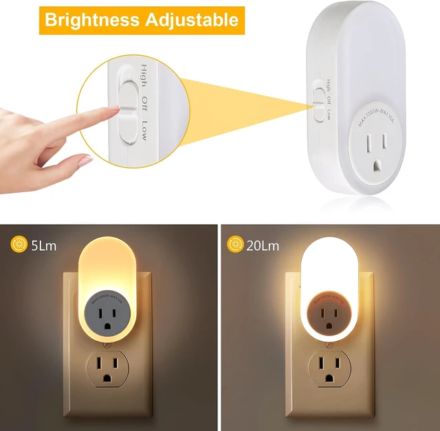 Alt view image 5 of 7 - Night Lights Plug Into Wall with Power Outlet, CCT 2200K/4000K