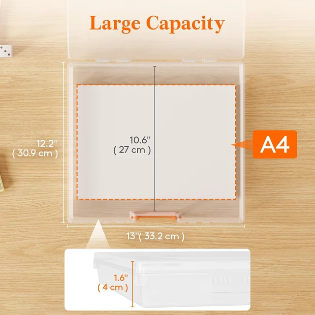 Alt view image 2 of 7 - Board Game Storage Containers with Handle, 12.2''x10.6'', 6 Pcs
