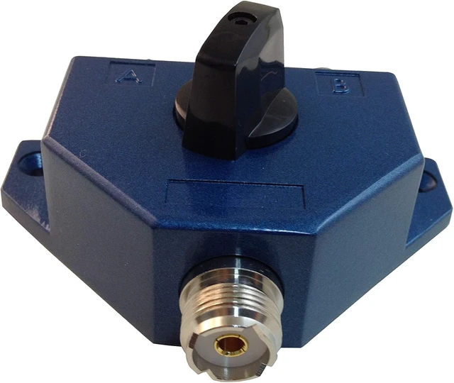 Alt view image 2 of 3 - TW-102BLUE 2 Position Coaxial Switch for 144/440MHz HAM CB or HF/VHF/UHF Radio UHF Female (SO-239) Connector Plated NI