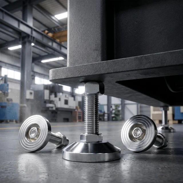 Alt view image 3 of 6 - Heavy Duty 6600 lb Solid Carbon Steel Leveling Feet M24 Thread