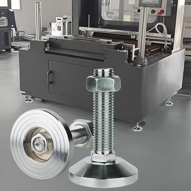 Alt view image 6 of 6 - Heavy Duty 6600 lb Solid Carbon Steel Leveling Feet M24 Thread