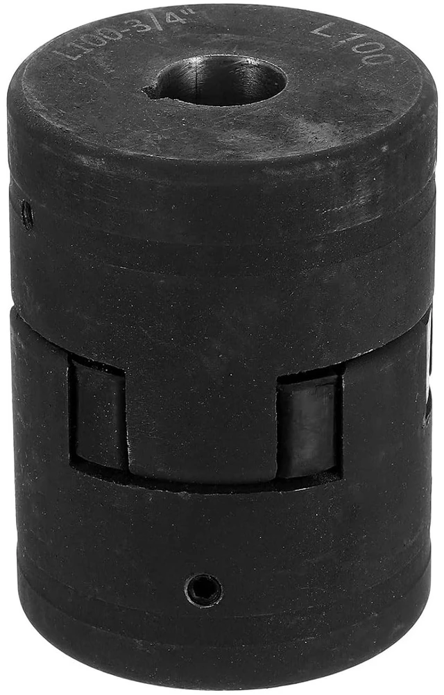 Main image of 3/4" to 1-1/4" L100 Flexible 3-Piece L-Jaw Coupling Coupler Set & Buna-N NBR Rubber Spider for Log Splitter Hybrid Equipment