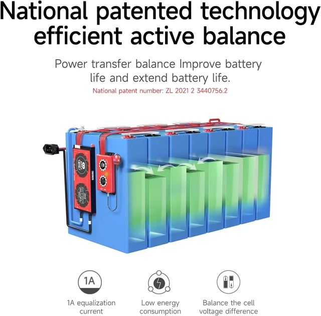 Alt view image 2 of 6 - Smart Active Balancer 16S 1A with Bluetooth for LiFePO4 Li-ion