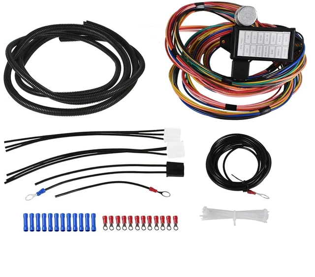 Main image of 14 Circuit Fuse Wire Harness Peplacement for Muscle Car Hot Rod Street