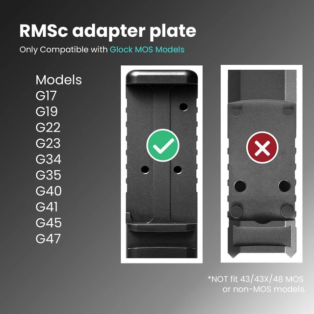 Alt view image 3 of 7 - Adapter Plate for Glock 19/17 MOS, Enhanced Fit