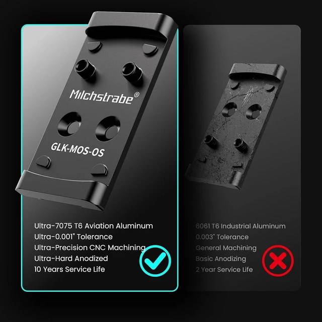Alt view image 7 of 7 - Adapter Plate for Glock 19/17 MOS, Enhanced Fit