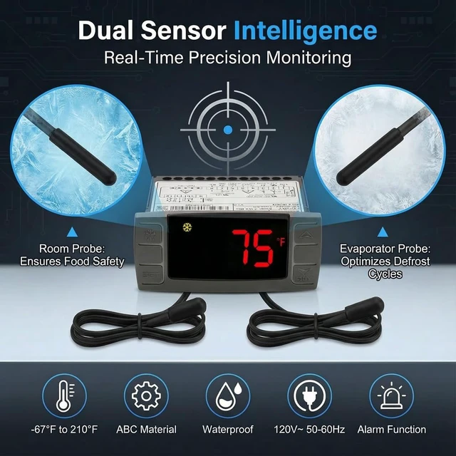 Alt view image 5 of 7 - XR06CX-4N1F1 120V Temperature Controller Compatible with Dixell, 120V