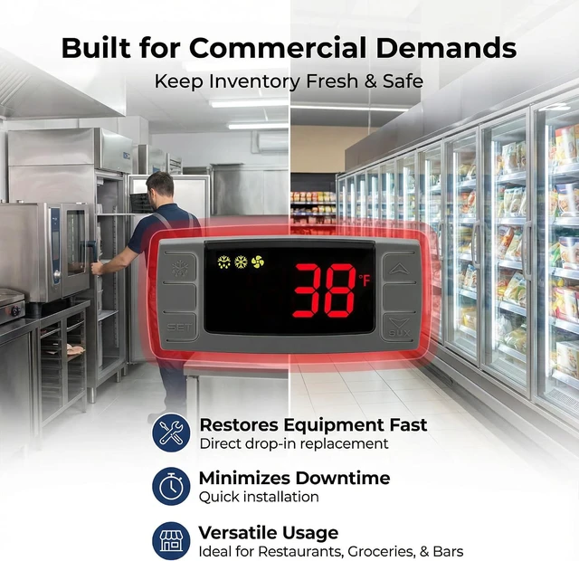 Alt view image 7 of 7 - XR06CX-4N1F1 120V Temperature Controller Compatible with Dixell, 120V