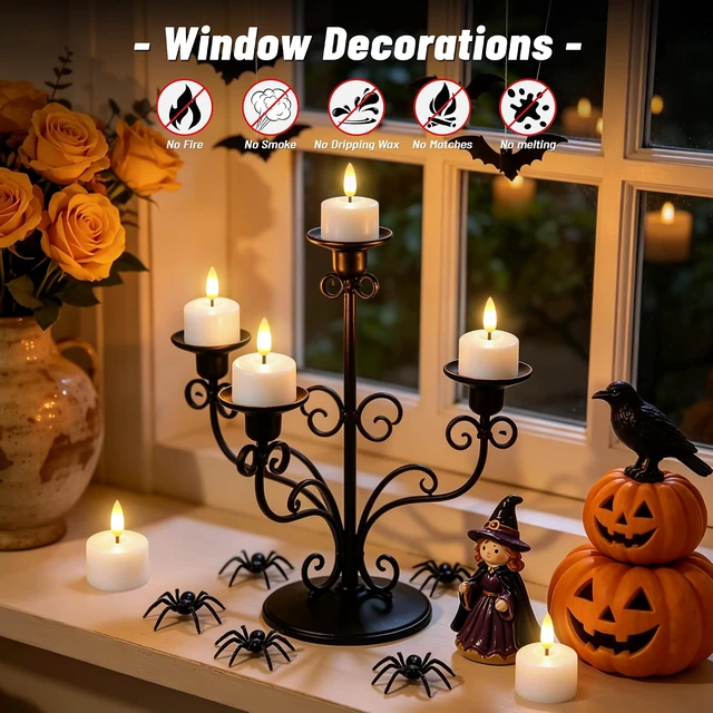 Alt view image 5 of 7 - 12 Pcs Rechargeable Flameless Candles with Remote Timer & Charging Base