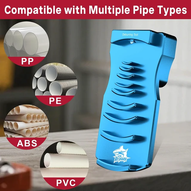 Alt view image 6 of 7 - 9-in-1 Inner & Outer PVC Pipe Deburring Tool Kit,Chamfers PVC Chamfer Tool