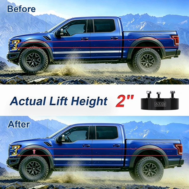 Alt view image 4 of 7 - 2 Inch Front Leveling Lift Kit for 2004-2026 Ford F150, 2WD/4WD