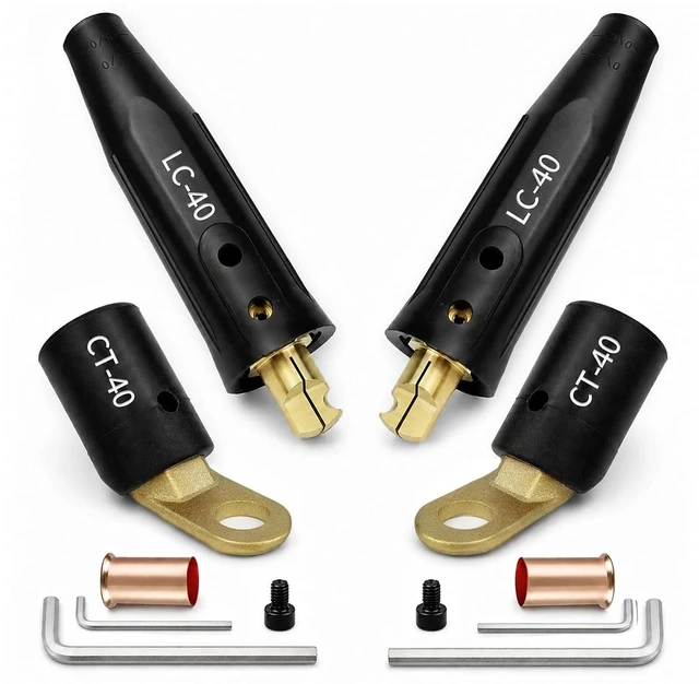 Main image of 2 PCS CT-40FA Welding Terminals & 2 PCS LC-40 Welding Cable Connectors
