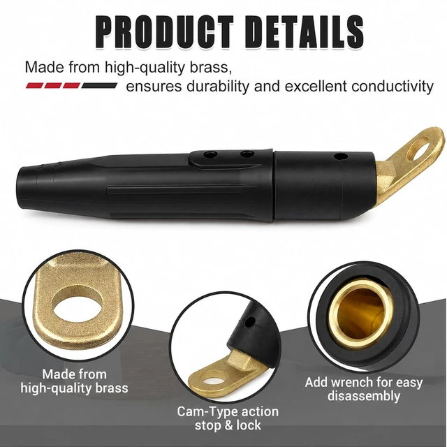 Alt view image 5 of 6 - 2 PCS CT-40FA Welding Terminals & 2 PCS LC-40 Welding Cable Connectors