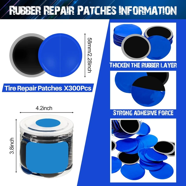 Alt view image 2 of 7 - 300 Pcs Heavy Duty Tire Patches Radial Patch, 58 mm