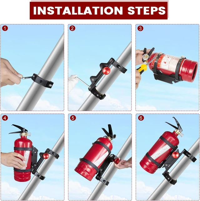 Alt view image 7 of 7 - UTV Fire Extinguisher Mount Kit - Quick Release Fire Extinguisher Mounting Bracket Adjustable 1.75'' to 2'' Roll Bar Aluminum Alloy Heavy Duty for Polaris RZR Ranger Can-Am Maverick ATV